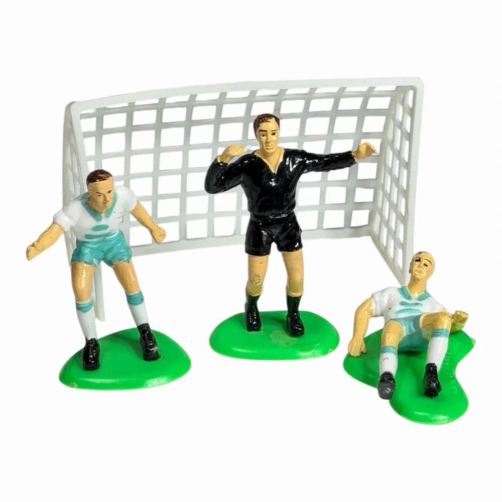 SOCCER Football 12 Pcs Birthday Cake Topper Set Decoration Goals Flags